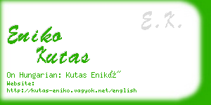 eniko kutas business card